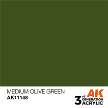 AK 3rd Generation Acrylics - Medium Olive Green