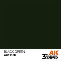AK 3rd Generation Acrylics - Black Green