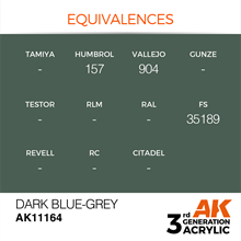 AK 3rd Generation Acrylics - Dark Blue-Grey