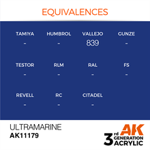 AK 3rd Generation Acrylics - Ultramarine