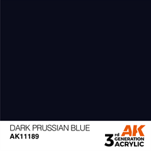 AK 3rd Generation Acrylics - Dark Prussian Blue