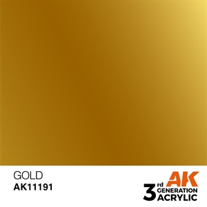 AK 3rd Generation Acrylics - Gold Metallic