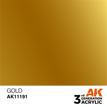 AK 3rd Generation Acrylics - Gold Metallic