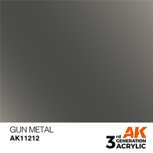 AK 3rd Generation Acrylics - Gun Metal Metallic