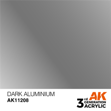 AK 3rd Generation Acrylics - Dark Aluminium Metallic