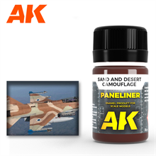 AK Interactive - Paneliner, Desert Camouflage