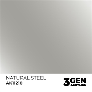 AK 3rd Generation Acrylics - Natural Steel Metallic