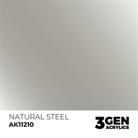 AK 3rd Generation Acrylics - Natural Steel Metallic